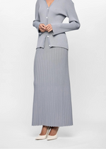 Load image into Gallery viewer, VERA RIB MIDI SKIRT DOVE