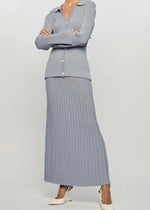 Load image into Gallery viewer, VERA RIB MIDI SKIRT DOVE