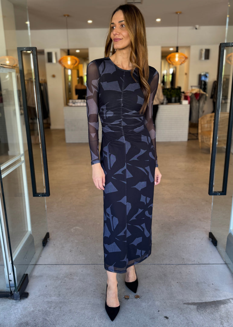 AURA MESH MIDI DRESS