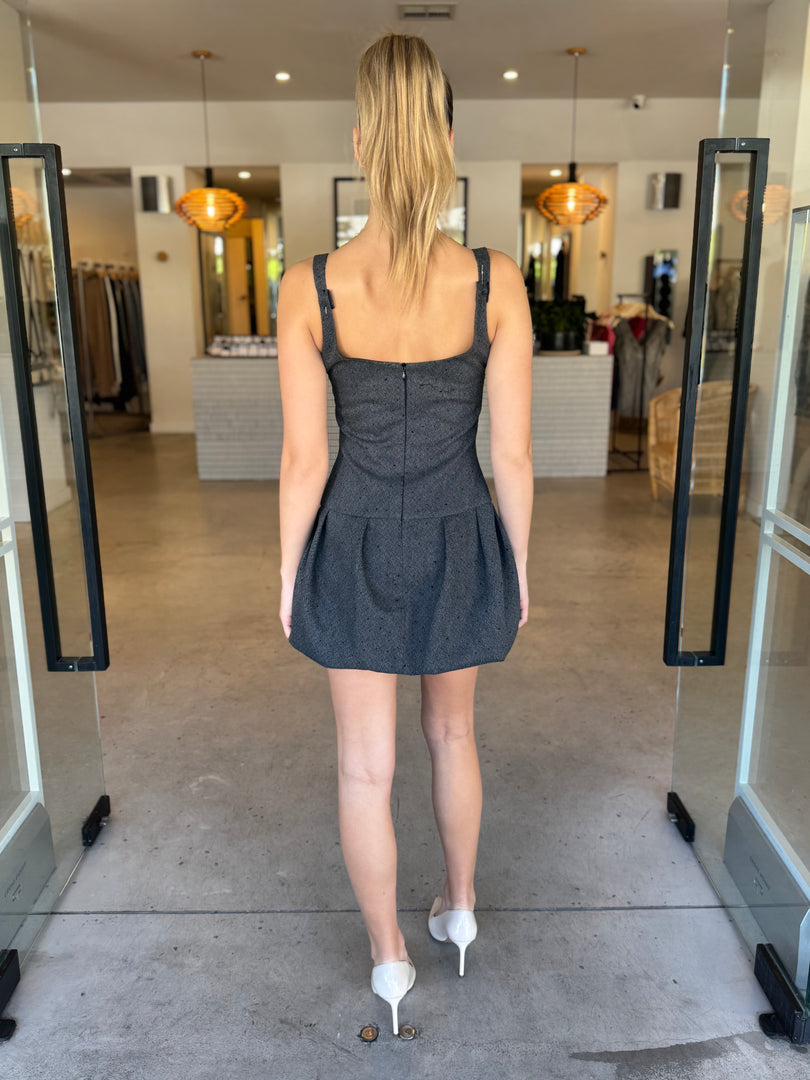 SHAE MINI DRESS CHARCOAL