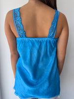 Load image into Gallery viewer, LACE CAMI * BLUE CINA
