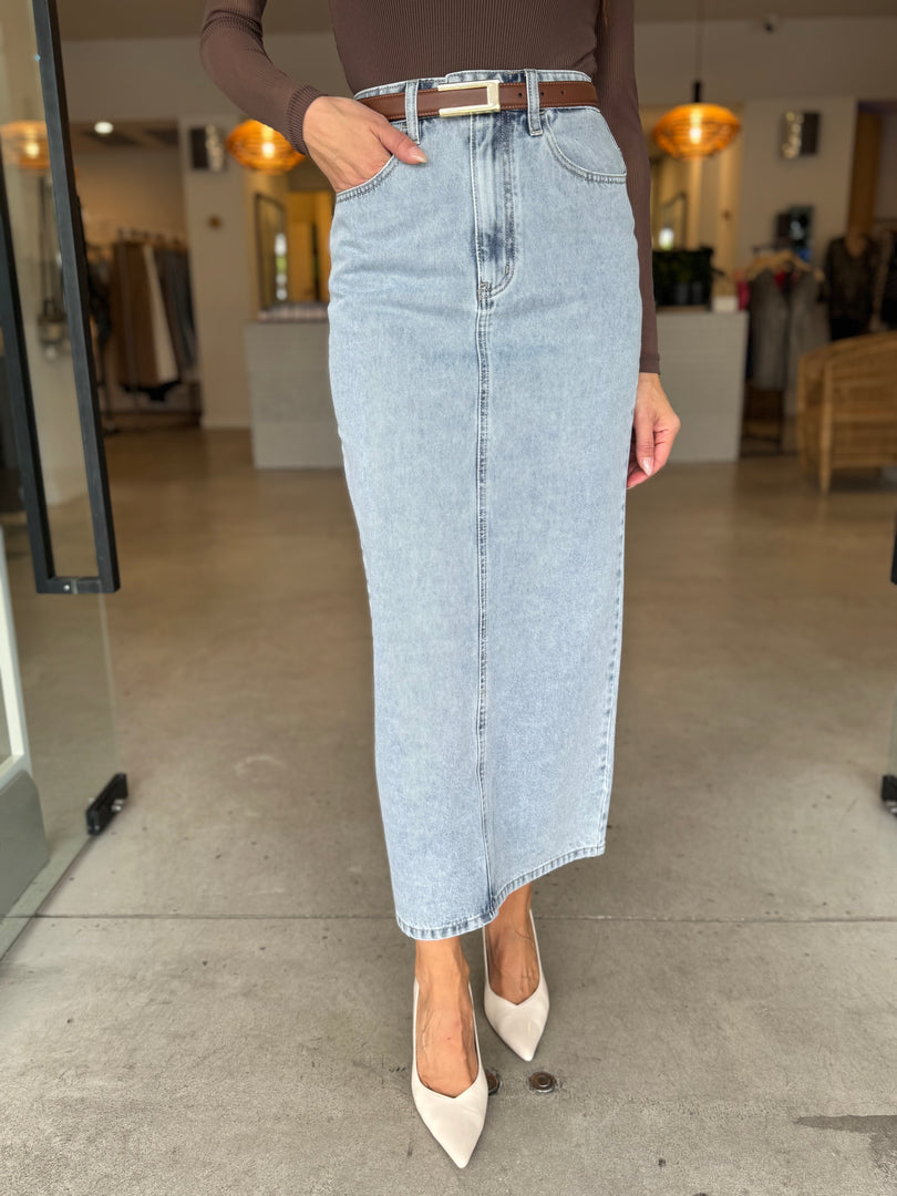 VERONA DENIM MAXI SKIRT