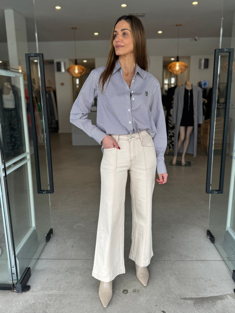 PAULINA WIDE JEAN - ECRU