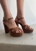 Load image into Gallery viewer, HANNAH PLATFORM HEEL - TOBACCO
