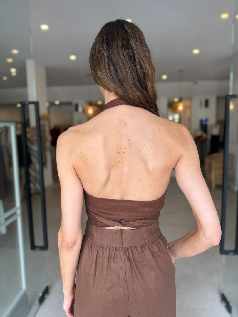 MILAN TOP - CHOCOLATE