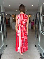 Load image into Gallery viewer, SUNSHINE WRAP DRESS - FIRE &amp; BLUSH
