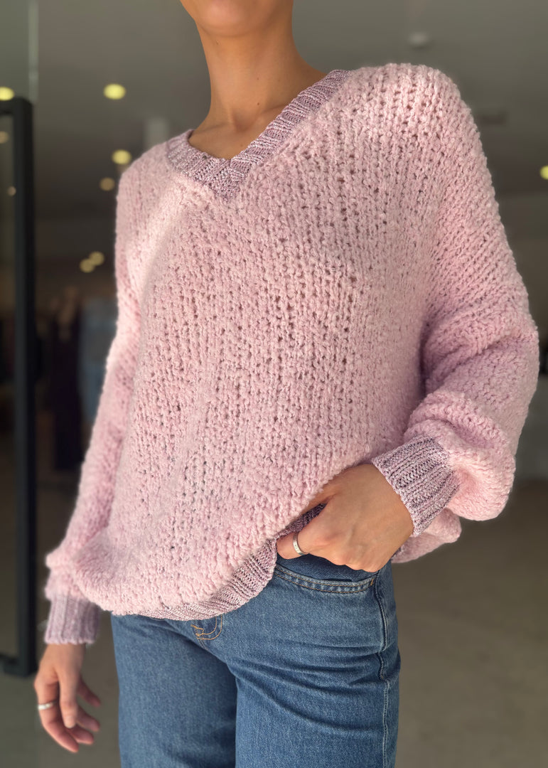 BOUCLE LUREX KNIT - PINK