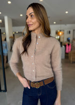 Load image into Gallery viewer, BELLA CASHMERE CARDI - LATTE
