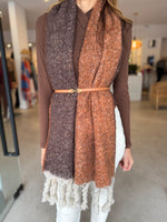 Load image into Gallery viewer, TULLY SCARF ORANGE BROWN
