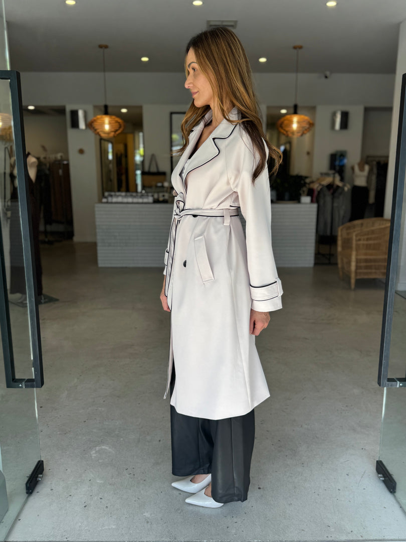 CASSIA CONTRAST TRENCH BEIGE