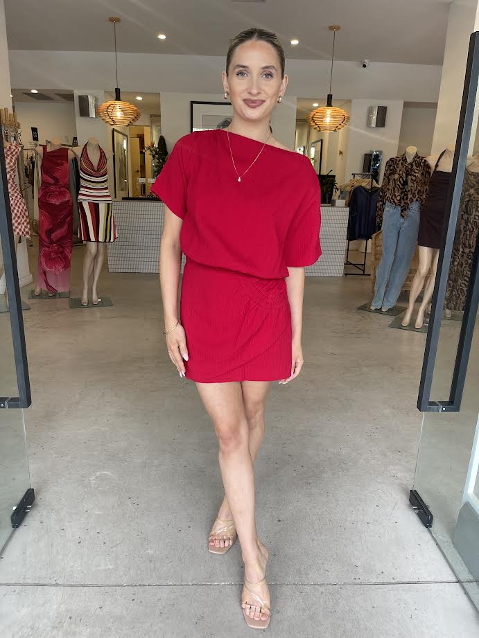 AINE MINI DRESS - RASPBERRY