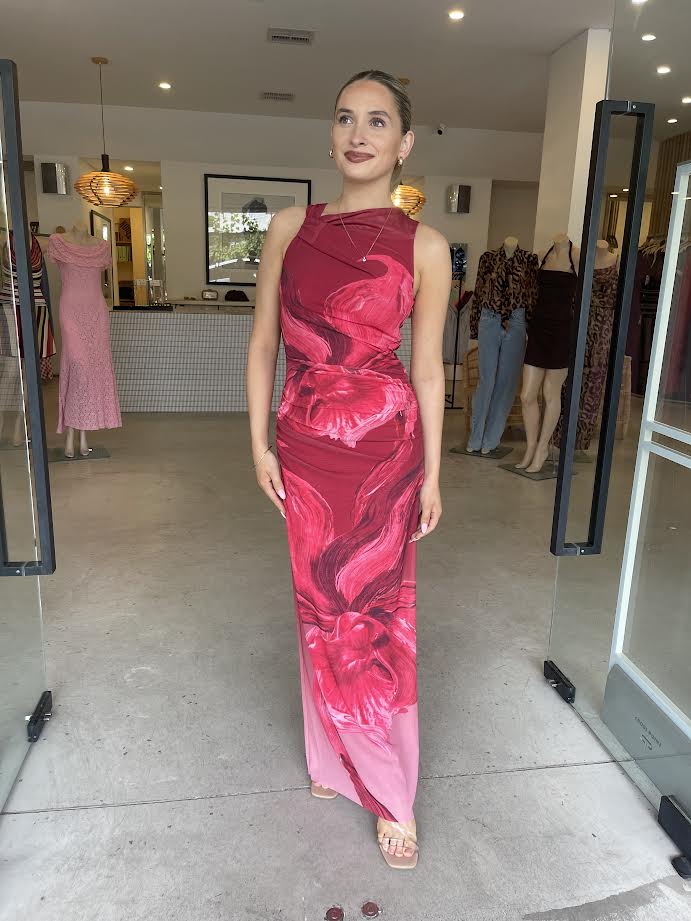 FLORENCE DRESS RASPBERRY