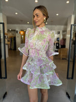 Load image into Gallery viewer, MORGAN TIERED MINI DRESS
