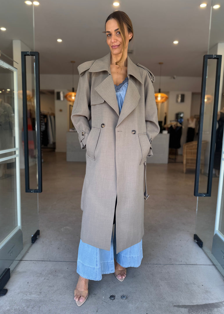 DILLEN TRENCH COAT - TAUPE