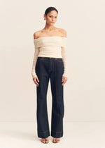 Load image into Gallery viewer, MIRA LS OFF SHOULDER TOP IVORY
