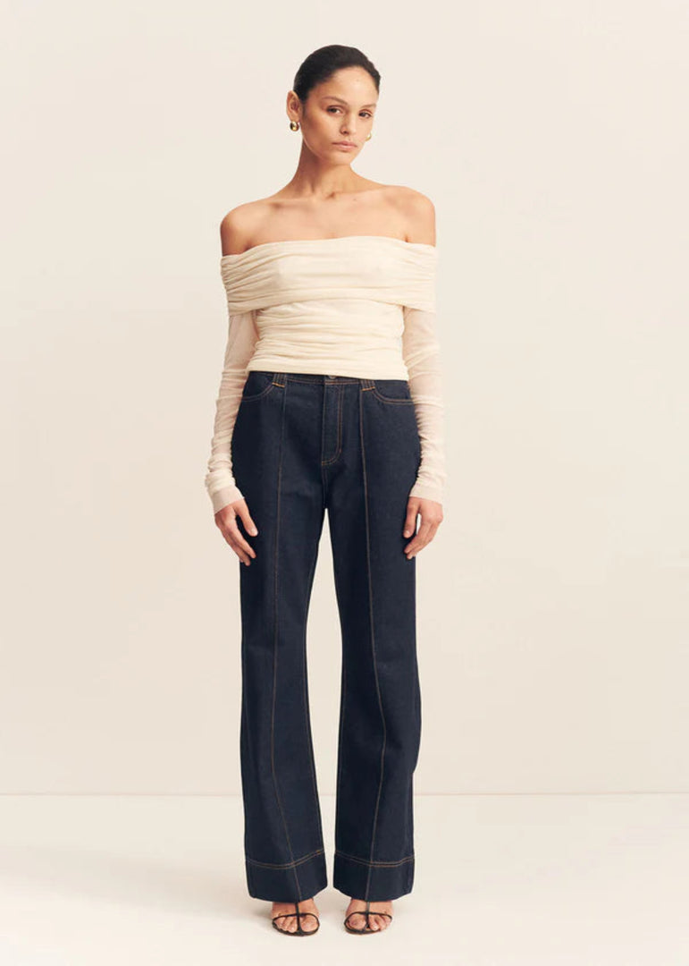 MIRA LS OFF SHOULDER TOP IVORY