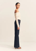Load image into Gallery viewer, MIRA LS OFF SHOULDER TOP IVORY
