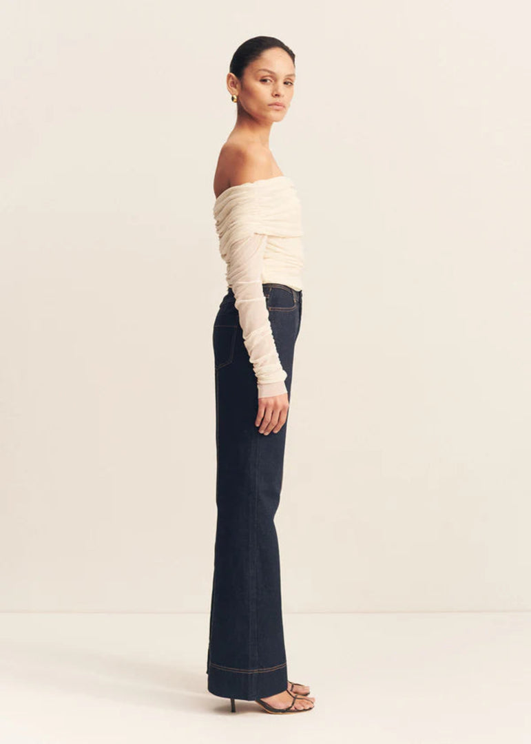 MIRA LS OFF SHOULDER TOP IVORY