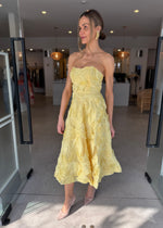 Load image into Gallery viewer, ASHER MIDI DRESS - YELLOW

