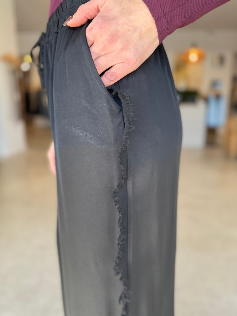 SILK BLEND FRAY PANT