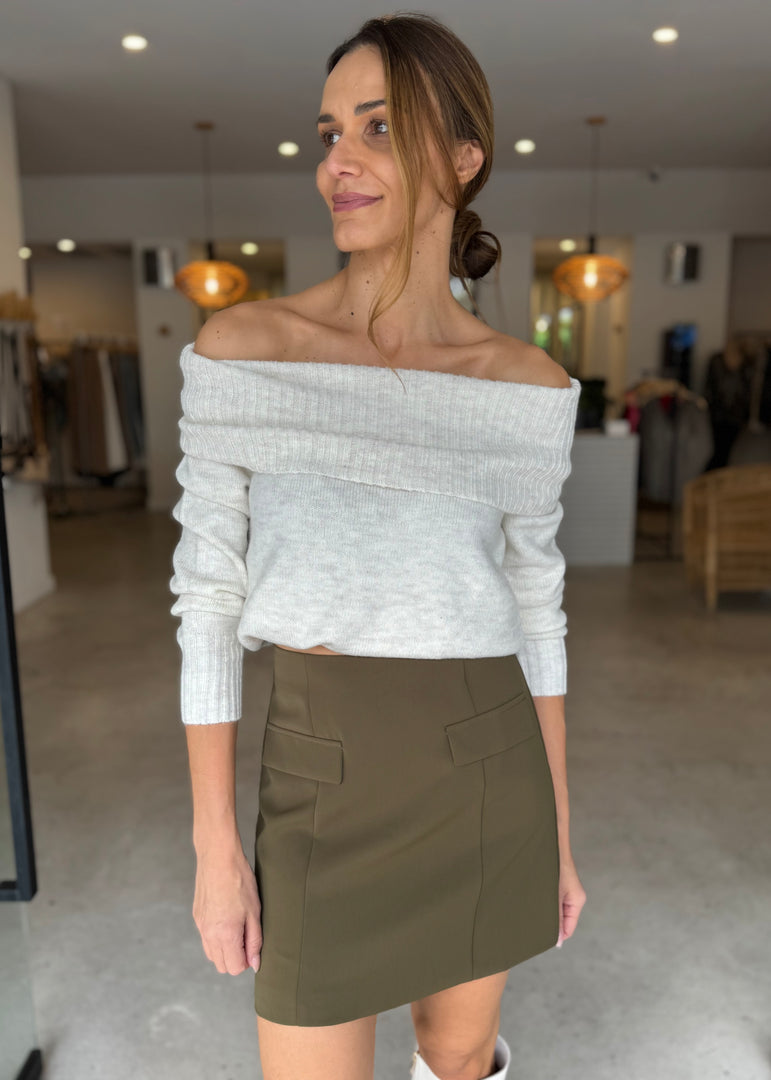 SIREN MINI SKIRT DK OLIVE