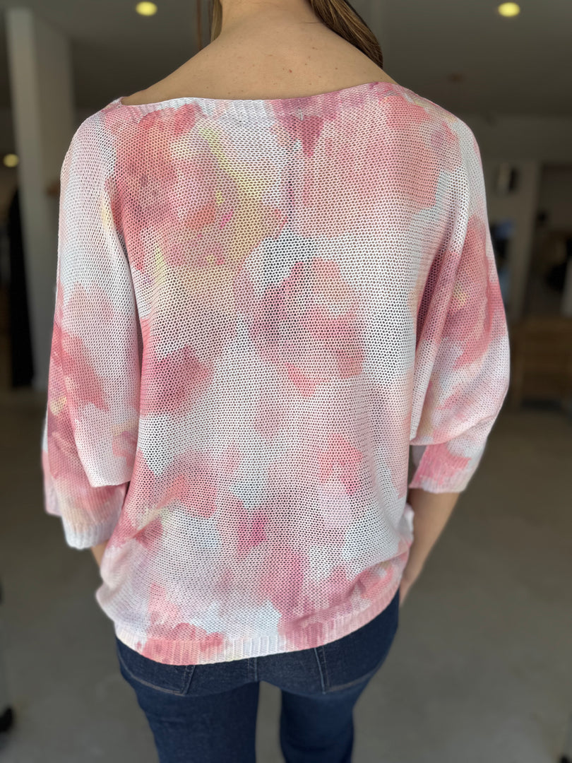 FLOWER PRINT KNIT - ROSA ANTIC