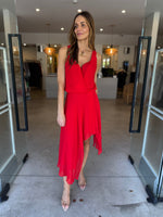 Load image into Gallery viewer, RHONE WRAP ASYM DRESS

