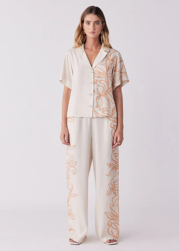 LOLITA SHIRT ECRU FLORAL