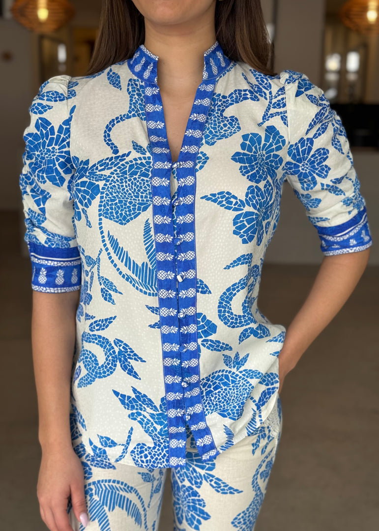 CALANTHA ROUCHED SHIRT