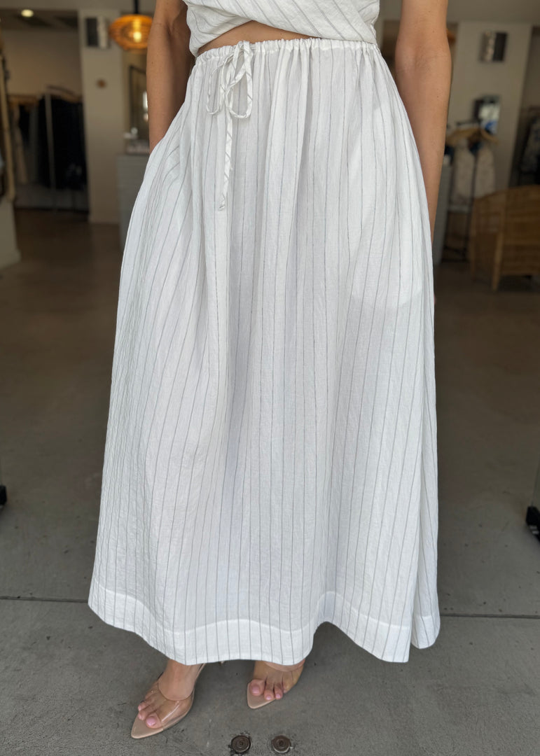 SASKI MAXI SKIRT - WHITE