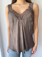 Load image into Gallery viewer, LACE CAMI * CHOCOLATE
