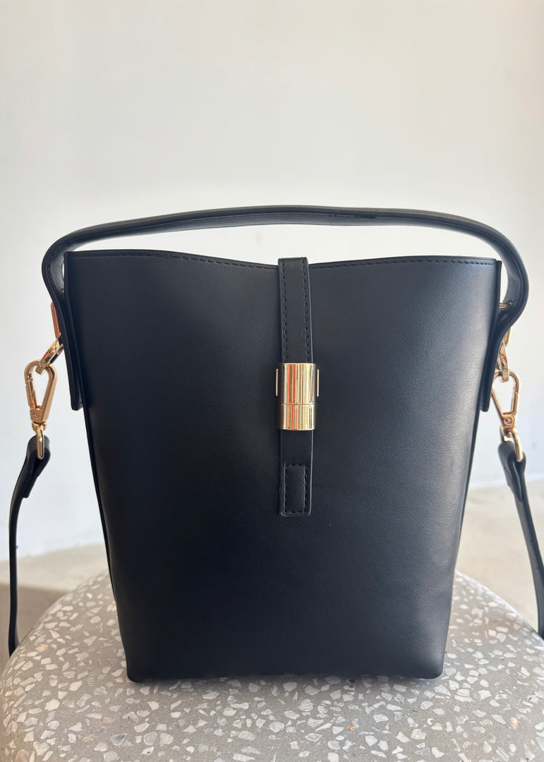 HAZEL HANDLE BAG - BLACK