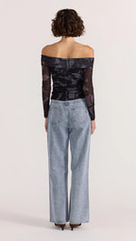 Load image into Gallery viewer, AURA MESH OFF SHOULDER TOP
