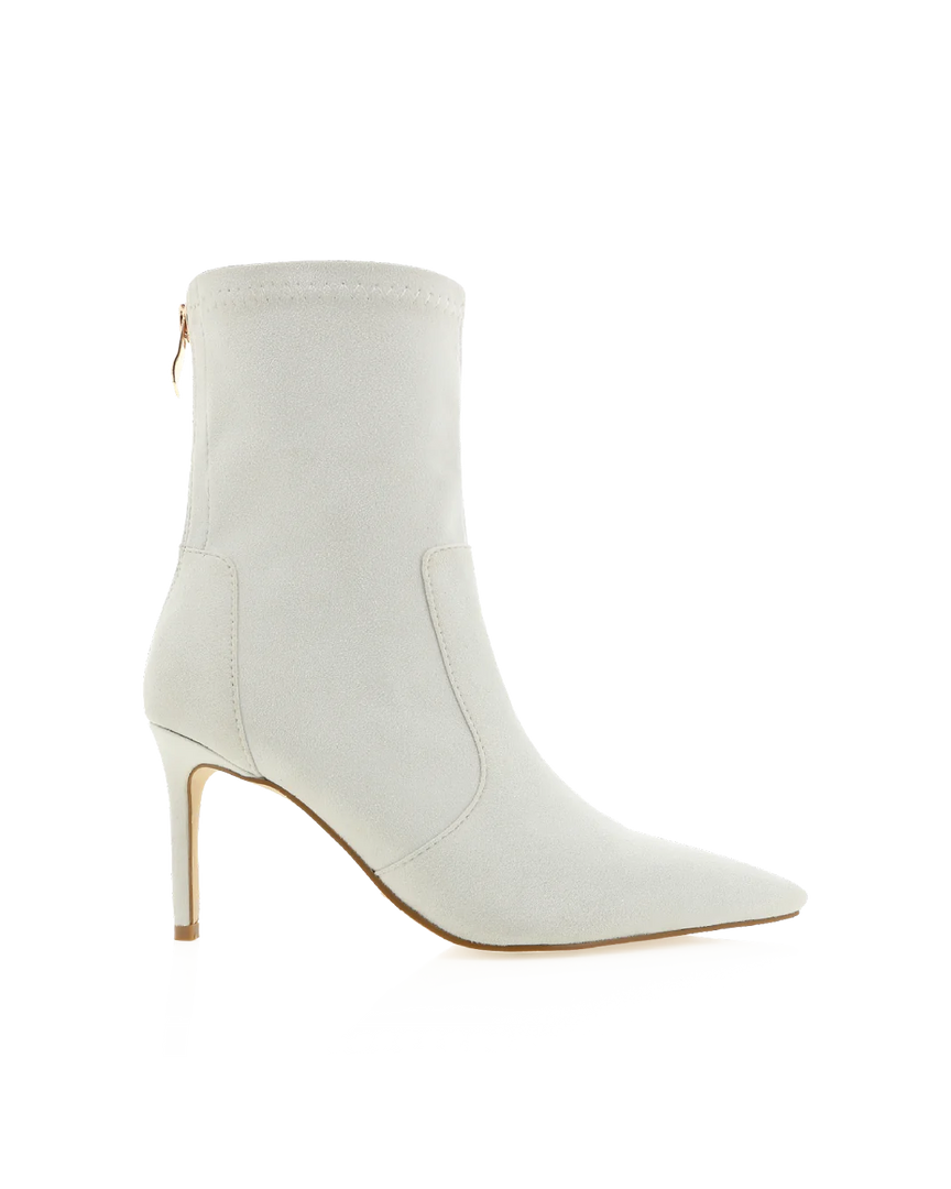 RACHAEL BOOT - PALE GREY FAUX SUEDE
