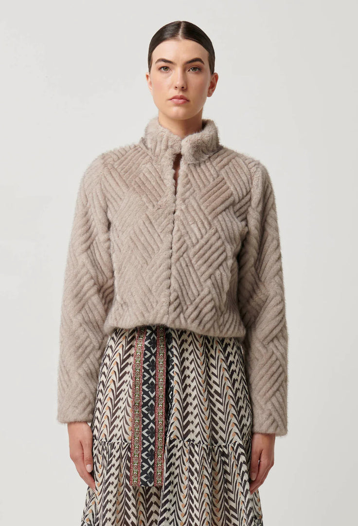 CLOVER FAUX FUR JACKET
