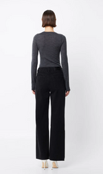 Load image into Gallery viewer, MAINE LS MERINO TOP - CHARCOAL

