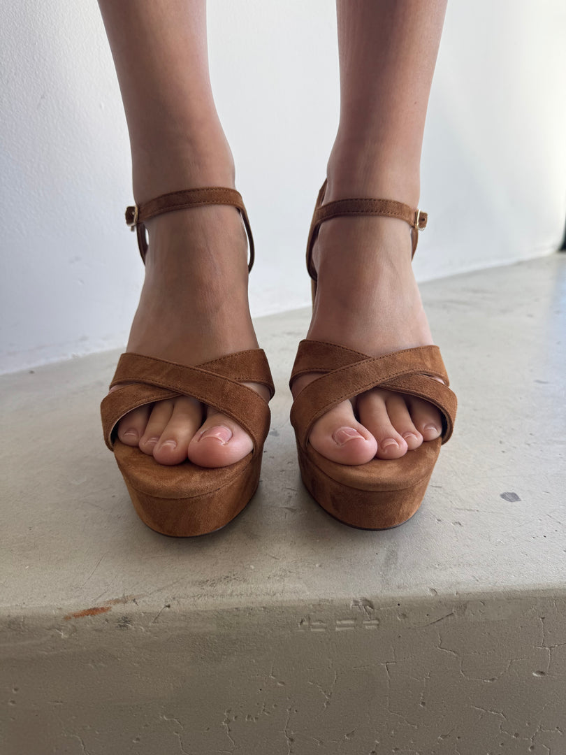 HANNAH PLATFORM HEEL - TOBACCO