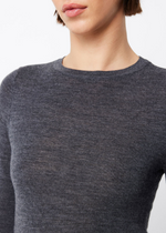 Load image into Gallery viewer, MAINE LS MERINO TOP - CHARCOAL
