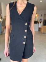 Load image into Gallery viewer, IRENA WRAP DRESS - BLACK
