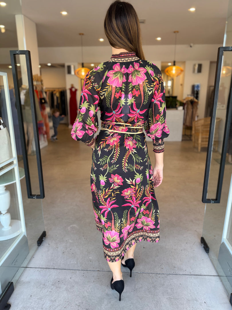 CARMEN SILK COTTON MAXI DRESS