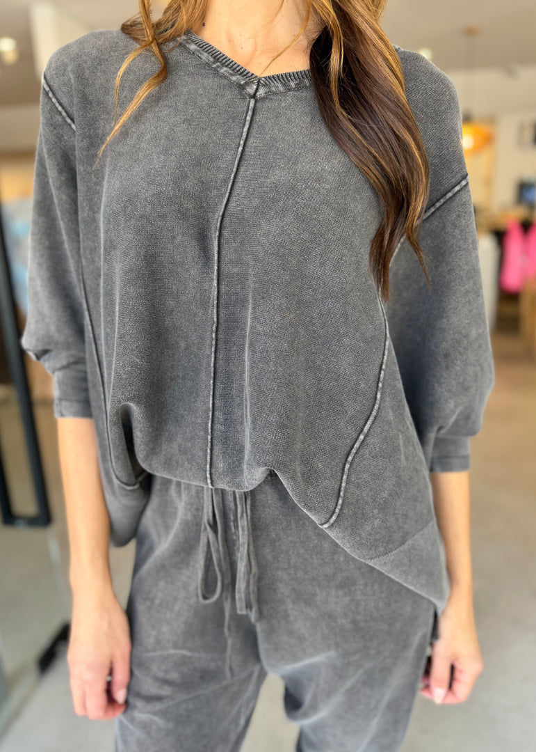 CHILL TOP - BLACK WASH