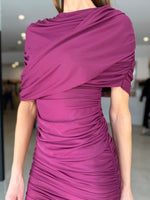 Load image into Gallery viewer, PHOENIX MINI DRESS BURGANDY
