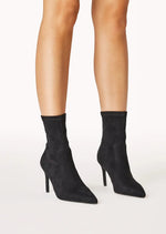 Load image into Gallery viewer, RACHAEL BOOT - BLACK FAUX SUEDE
