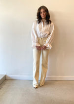 Load image into Gallery viewer, SHELBY LINEN BLOUSE - IVORY