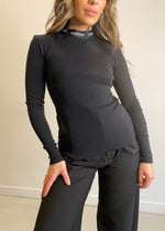 Load image into Gallery viewer, WOODS RIB LS TEE - BLACK
