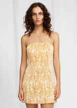Load image into Gallery viewer, KIARA MINI DRESS - GOLD LOTUS
