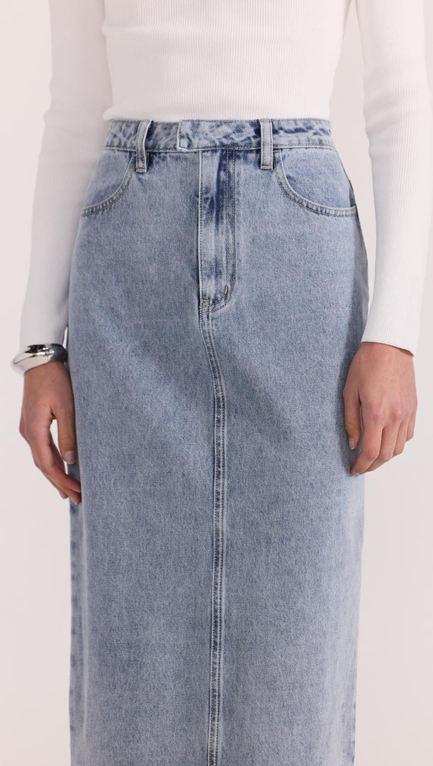 VERONA DENIM MAXI SKIRT