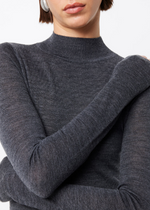 Load image into Gallery viewer, MAINE TURTLENECK MERINO TOP - CHARCOAL
