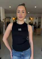 Load image into Gallery viewer, STACKED SYNDICATE TANK - EXTRA BLACK
