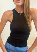 Load image into Gallery viewer, CLASSIC KNIT TANK BLACK